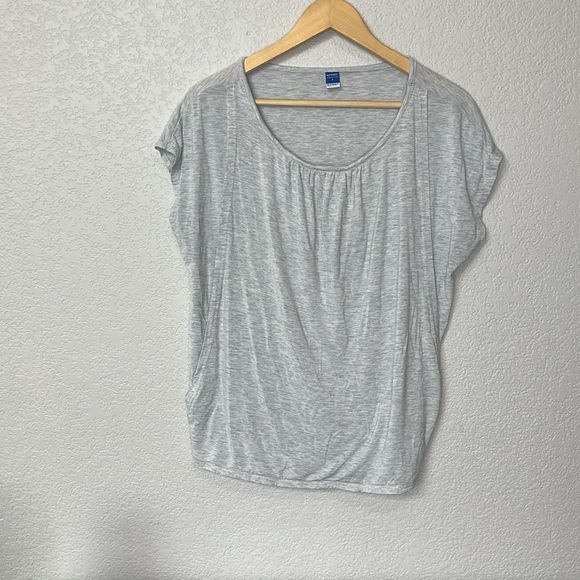 Old Navy Maternity Nursing Shirt Top short Sleeve Gray size Small - Picture 9 of 11